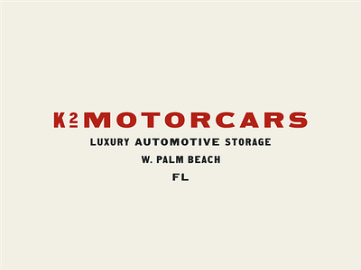 K2 Motorcars alternative lockup auto bold branding car classy dealership exploration funky identity lockup logo typography variable font vintage wordmark