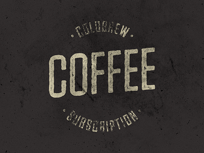 Cold Brew lockup coffee lettering lockup textured token typography