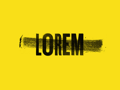 Lorem lettering print textured typography
