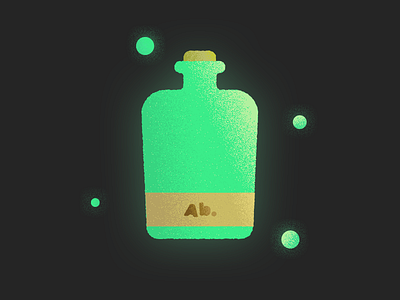 Absinthe absinthe glowing green minimalism spot illo texture