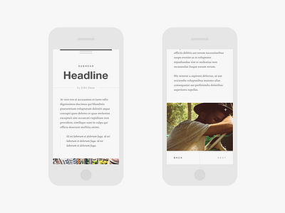 Editorial article iphone layout mobile typography ui ux