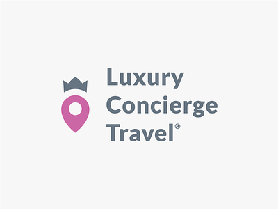 LCT logo O1 concierge crown icon logo luxury minimal pin travel