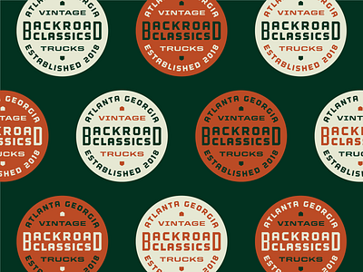 Backroad Classics color exploration 4x4 atlanta auto auto dealer badge branding classics dealership design logo vintage