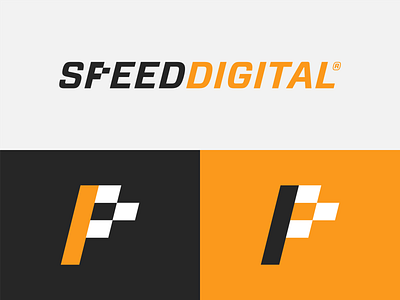 Speed Digital redesign auto branding digital flag identity logo logo design pixel simple speed wordmark