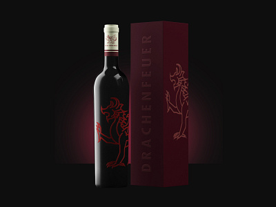 Packaging Drachenfeuer - Red wine. branding design logo design packaging