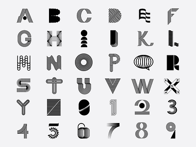 Typographic exploration 1 kinetic letters numbers typo typographics