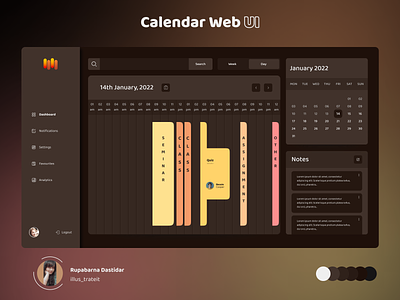 Calendar Web UI