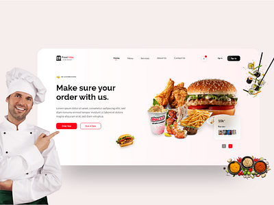 Food Villa bar caffe design food food and beverage food and drink food delivery food delivery service food hero area food landing page food template food ui food web food web design food website hero area design landing page landing page design restaurant menu restaurant website