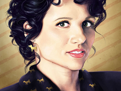 Dingo Julia digital paint dingo elaine benes illustration julia louis dreyfus painting photoshop portrait portraiture seinfeld wacom woman