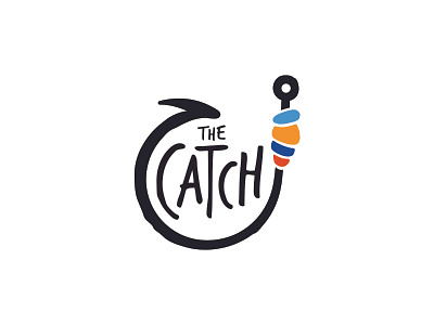 LogoJam: The Catch catch fish fishhook hook logo ocean restaurant seafood shark vector