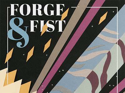 Forge & Fist - Papercut Cover design fire knife knifemaking layout magazine masthead mixedmedia paper papercut publication