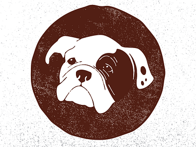 Lola bulldog bully canine dog english bulldog logo lola puppy seal stamp vector