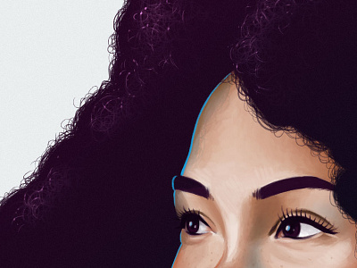 Newhura afro digitalpaint hair illustration intuos painting portrait tablet wacom woc