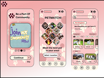 PET APP UI app beautiful best cat design dog figma paws pet pets rat ui ux