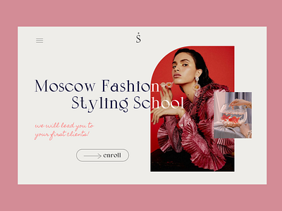 Fashion school concept fashion landing school ui web webdesign