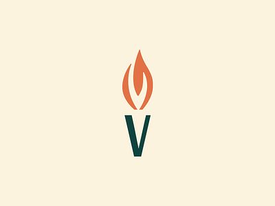 V Flame brand identity branding fire flame focus lab identity logo torch v
