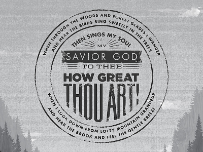 How Great Thou Art illustration poster texture typography