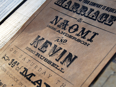 Wedding Invitation wedding invitation typography vintage print