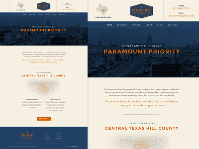 Paramount Website branding paramount texas typography vintage web design website