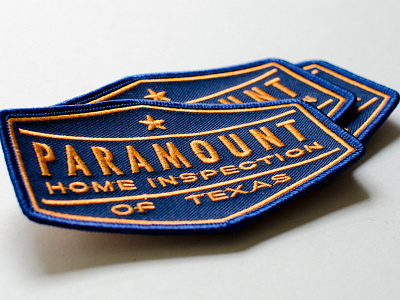Paramount Shirt Patches badge branding identity logo paramount patch typography vintage