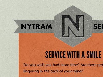 Nytram Services Website 01 texture typography vintage website