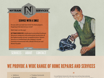 Nytram Services Website 02 texture vintage website