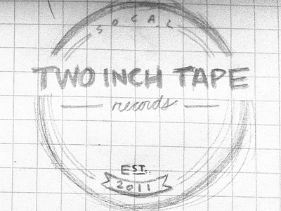 Two Inch Tape Logo 01 joshua krohn logo sketch wip