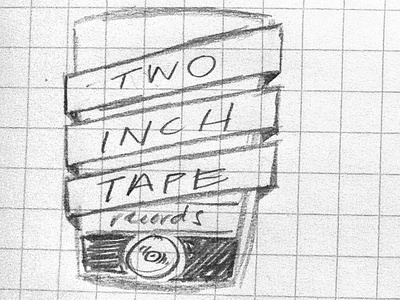 Two Inch Tape Logo 02 joshua krohn logo sketch wip