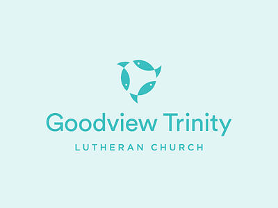 Goodview Trinity Logo branding church fish logo triangle trinity triquetra