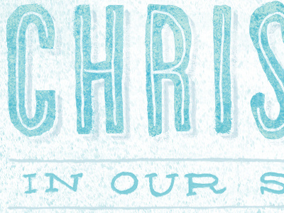 Christmas EP Cover album cd christmas music texture typography watercolor