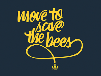 HiveBoxx Shirt bees brand identity branding hand lettering hiveboxx moving shirt