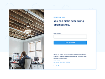 Calendly Sign Up by Joshua Krohn for Focus Lab   Odi on Dribbble