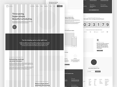 Calendly Wireframes calendar content content strategy focus lab scheduling ui ux web design wireframes