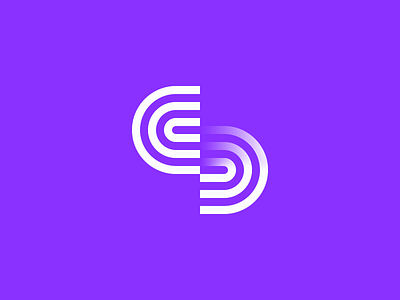 Dimension branding c d identity line logo ripple shadow waves