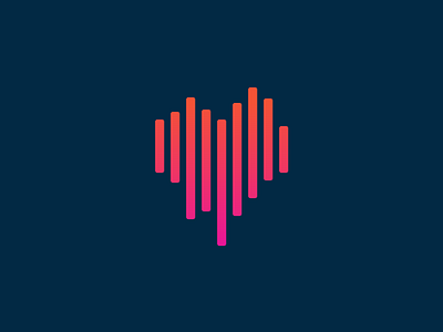 Dwell Logo audio bible brand identity branding dwell heart logo sound wave waveform