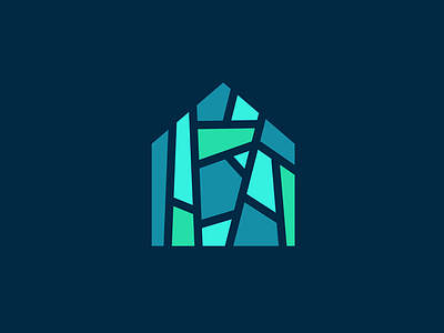 Dwell 03 bible brand identity branding d dwell house logo stained glass window