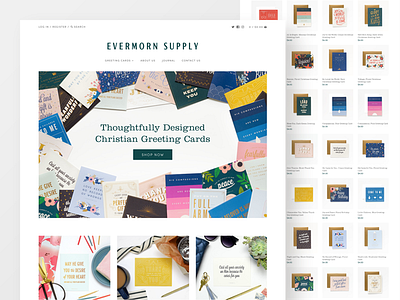 Evermorn Site Launch bible branding card christian evermorn greeting cards verse web design website
