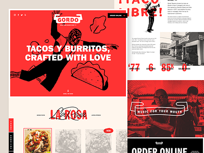 ¡Gordo! branding burrito focus lab mexican restaurant taco web design website