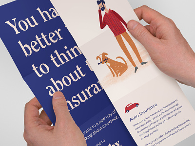 Peachy Brochure branding design focus lab identity illustration insurance peachy typography