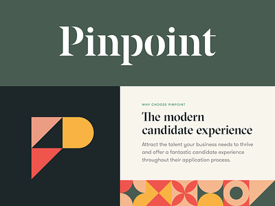 Pinpoint Visual Identity brand identity branding focus lab hr logo logo design p pattern stencil type typography