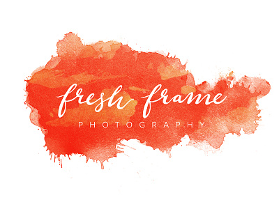 Fresh Frame: Take 2 frame fresh hand lettered logo photography proxima nova script watercolor