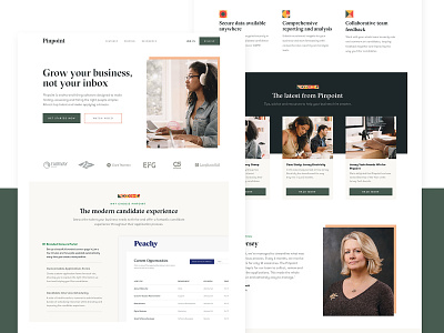 Pinpoint Homepage by Joshua Krohn for Focus Lab on Dribbble