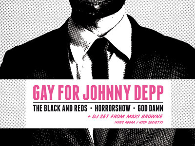 Gay For Johnny Depp Gig Poster