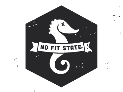 'No Fit State' Clothing Brand Logo apparel brand branding clothing identity logo seahorse