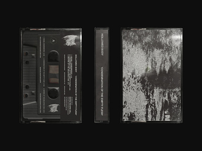 Hollowed Body abstract art band merchandise cassette tape design distortion graphic design grid helvetica metal monochrome music packaging sans serif texture