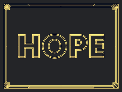 HOPE border hope illustration intricate lines shawshank redemption type typography