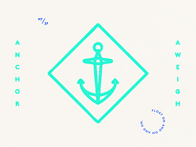 Anchor Aweigh anchor color graveyard illustration teal texture typography