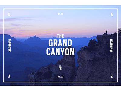 The Grand Canyon arizona icon ligature lock up nature photography typography