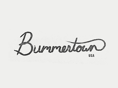 Bummertown, USA angst hand lettered script stamp texture type typography usa