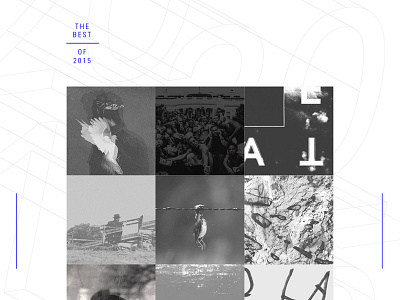 2015 In Review 3d aoty black blue greyscale list music poster so much black trend typography